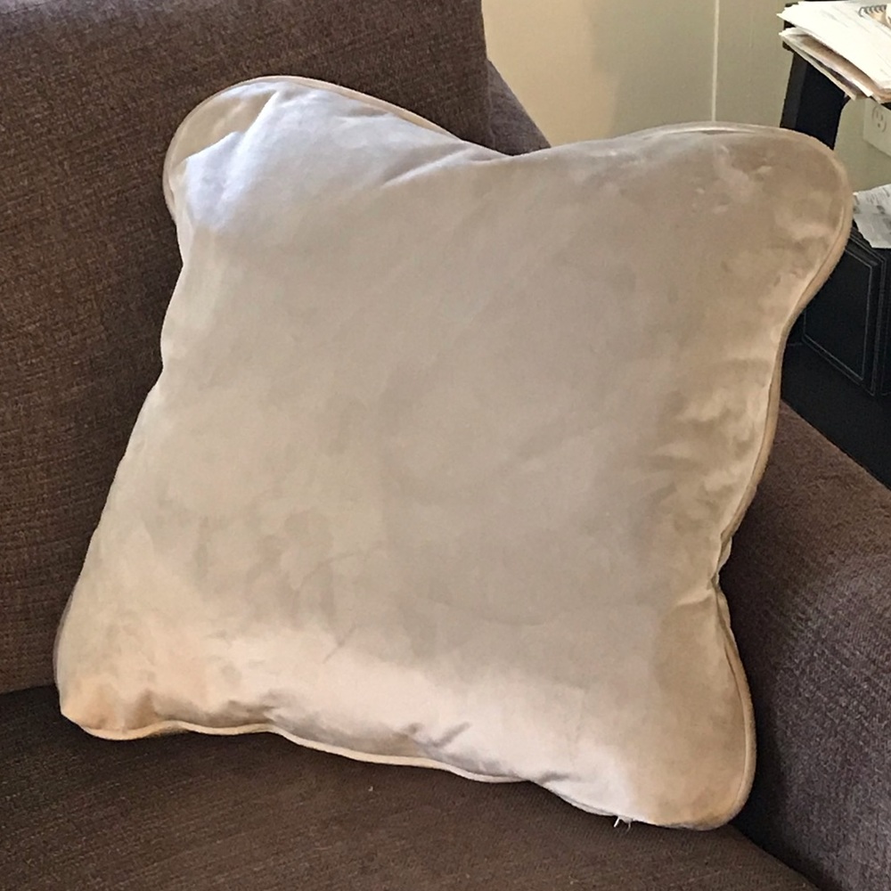 Throw pillows velvet, set of 2, taupe, NWOT